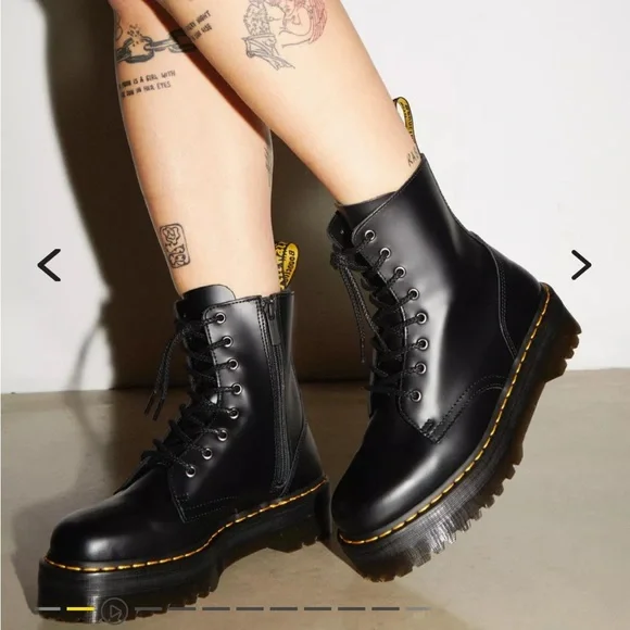 Dr Martens Black Jadon Platform Boots - Picture 8 of 9